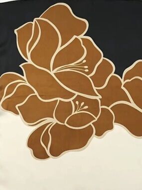 Black & Brown Floral Scarf